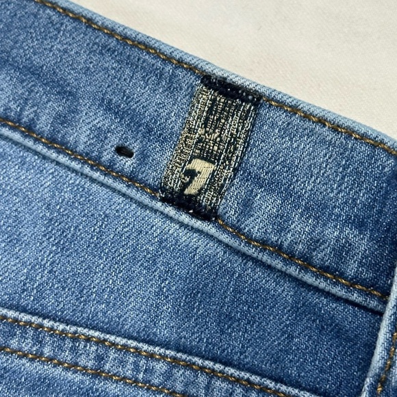 👖🎵 7 FOR ALL MANKIND High Waist Cropped Straight Jeans‎ | Size 28 | Distressed - Picture 6 of 6